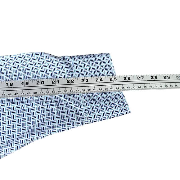 Con.Struct Shirt Men’s 2XL XXL Blue White Geometric Print 4-Way Stretch Slim Fit - Picture 10 of 11